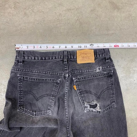 Levi's Orange tab Jeans Black Straight leg Vintage Men's 32x32 M - Picture 6 of 8